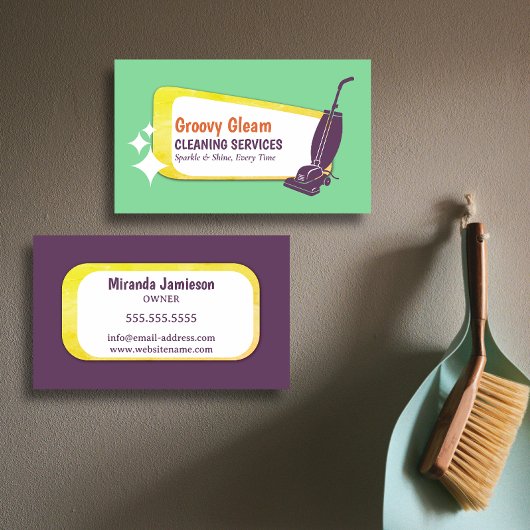Stand Out Retro Vacuum Professional Cleaning Visitenkarte