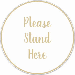 Stand sechs Fuß Apart Covid 19 großen Fußbodenk Aufkleber