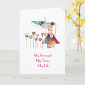 STAND, SING, LIVE, bis April Grußkarte! Karte (Gelbe Blume)