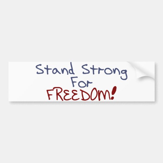 Stand stark für Freiheit Autoaufkleber (Vorne)