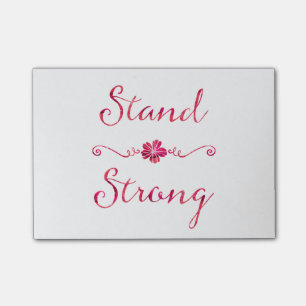 Stand-starkes inspirierend Stärken-Rosa-Zitat Post-it Klebezettel