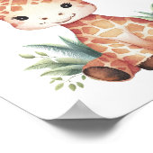 Stand Tall - Baby Giraffe Safari Kinderzimmer Art Poster (Ecke)