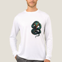 Stand Tall — Coiled Cobra Men's T-Shirt (Emerald, 