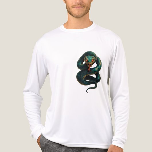 Stand Tall — Coiled Cobra Men's T-Shirt (Emerald, Tri-Blend Shirt (Vorderseite)