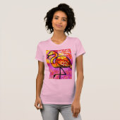 Stand Tall Flamingo Whimsical Pink Orange T-Shirt (Vorne ganz)