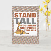 Stand Tall, Giraffe Karte (Gelbe Blume)