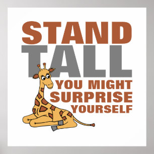 Stand Tall, Giraffe Poster