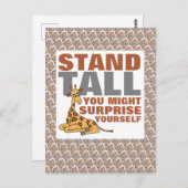 Stand Tall, Giraffe Postkarte (Vorne/Hinten)