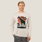 Stand Tall Giraffe Silhouette Motivational Safari Tri-Blend Shirt (Volle Vorderseite)