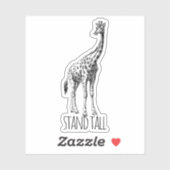 Stand Tall Graceful Giraffe Aufkleber (Blatt)