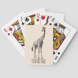 Stand Tall Graceful Giraffe Spielkarten