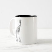 Stand Tall Graceful Giraffe Zweifarbige Tasse (Vorderseite Links)