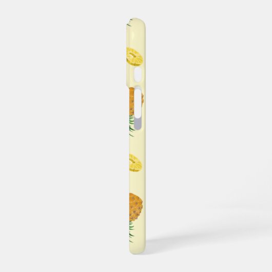 Stand Tall, Stay Sweet Pineapple pattern iPhone 16 Hülle (Linke Seite)