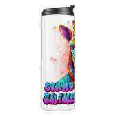 Stand Tall und Shine Bright coole Giraffe Thermosbecher (Nach links gedreht)