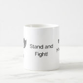 Stand und Kampf Tasse des Kaffees (Mittel)