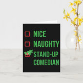 Stand-up Comedian Funny Pajama Weihnachtsgeschenk  Karte (Gelbe Blume)