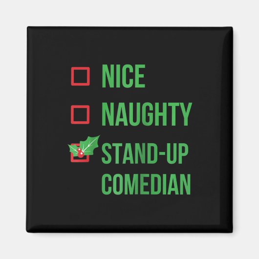 Stand-up Comedian Funny Pajama Weihnachtsgeschenk Magnet (Vorne)