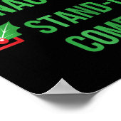 Stand-up Comedian Funny Pajama Weihnachtsgeschenk Poster (Ecke)