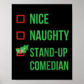 Stand-up Comedian Funny Pajama Weihnachtsgeschenk Poster (Vorne)