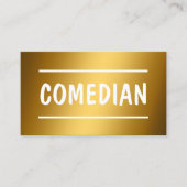 Stand up Comedian QR Golden Visitenkarte (Vorderseite)