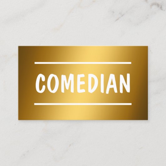 Stand up Comedian QR Golden Visitenkarte (Vorderseite)