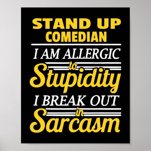 Stand Up Comedy Funny Poster (Vorne)