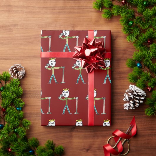 Stand-up-Comedy-Strichmännchen Geschenkpapier (Feiertagsgeschenk)