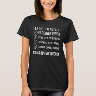 "Stand Up for Science Earth" ist keine flache Impf T-Shirt