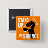 Stand Up for Science Test Tube Button (Vorne & Hinten)