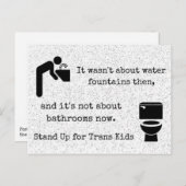 Stand Up for Trans Kids Protest Postcard Postkarte (Vorne/Hinten)