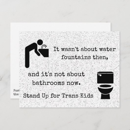 Stand Up for Trans Kids Protest Postcard Postkarte (Vorne/Hinten)