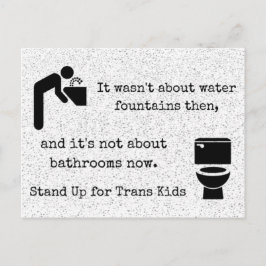 Stand Up for Trans Kids Protest Postcard Postkarte