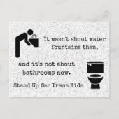 Stand Up for Trans Kids Protest Postcard Postkarte (Vorderseite)