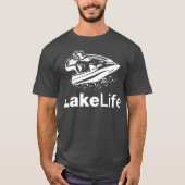 Stand Up Jet Ski Lake Life 2 Strich T-Shirt (Vorderseite)
