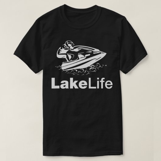 Stand Up Jet Ski Lake Life 2 Strich T-Shirt (Design vorne)