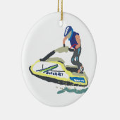 Stand Up Jet Ski SuperJet Keramik Ornament (Rechts)