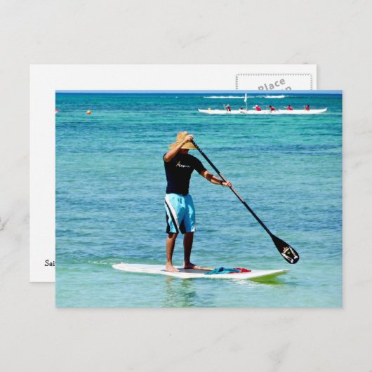 Stand-up Paddle Board - Saipan, Mikronesien Postkarte (Vorne/Hinten)