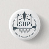 Stand up paddle boarding flat emblem button (Vorderseite)