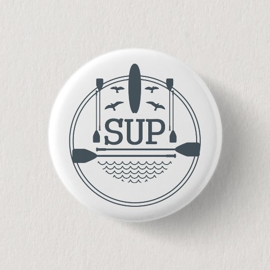 Stand up paddle boarding flat emblem button (Vorderseite)