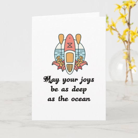 Stand up Paddle - Geschenkidee Karte (Gelbe Blume)