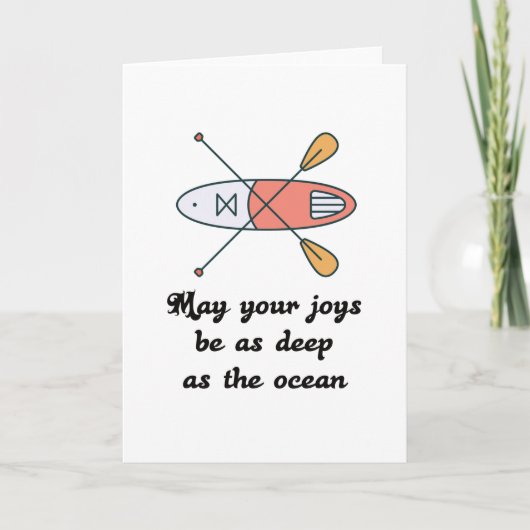 Stand up Paddle - Geschenkidee Karte (Vorderseite)