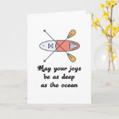 Stand up Paddle - Geschenkidee Karte (Gelbe Blume)