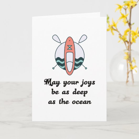 Stand up Paddle - Geschenkidee Karte (Gelbe Blume)