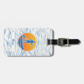 Stand Up Paddle in Blau und Orange Gepäckanhänger (Vorderseite horizontal)