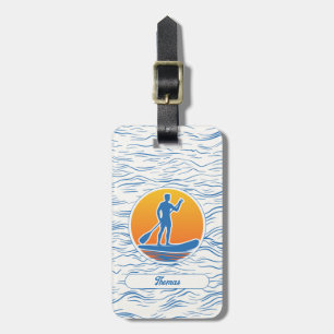 Stand Up Paddle in Blau und Orange Gepäckanhänger