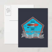 Stand Up Paddle Poster Postkarte (Vorne/Hinten)
