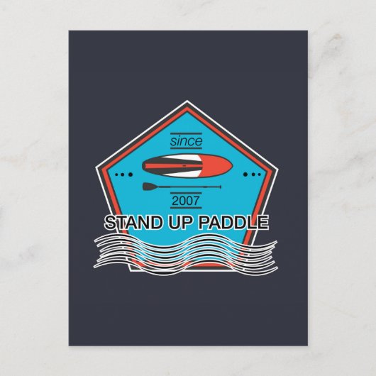 Stand Up Paddle Poster Postkarte (Vorderseite)