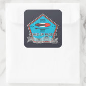 Stand Up Paddle Poster Quadratischer Aufkleber (Tasche)