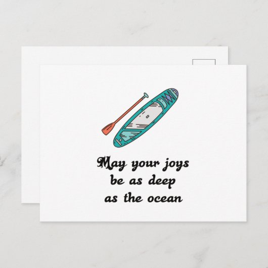 Stand Up Paddle - Present Gift Idea Postkarte (Vorne/Hinten)