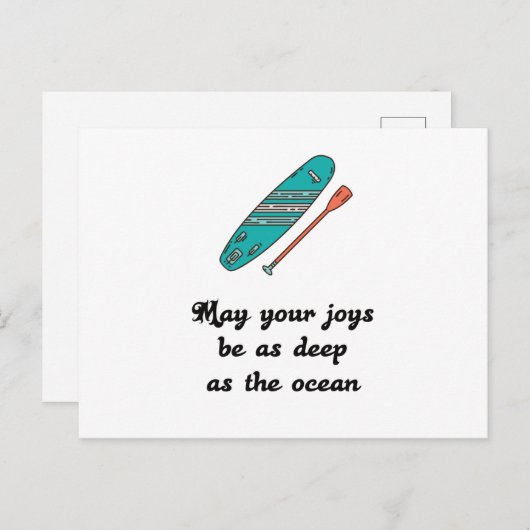 Stand Up Paddle - Present Gift Idea Postkarte (Vorne/Hinten)